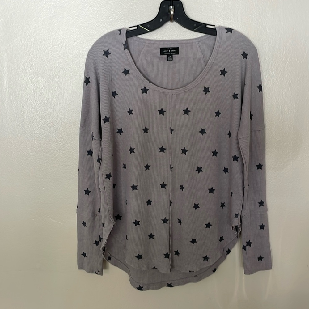 NWOT Lucky Brand Waffle Star Top. Small